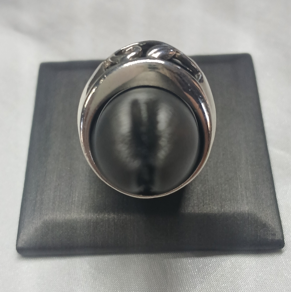 Sterling Silver & Black Onyx Ring. Size 7. - Picture 5 of 8